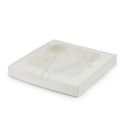 Коробка для пряників з вікном біла, 23 * 23 * 3