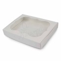 Коробка для пряників з вікном біла 150 * 200 * 30