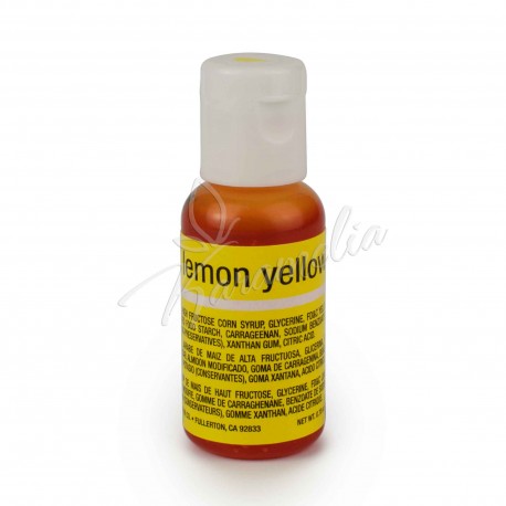 Барвник гелевий Chefmaster Liqua-Gel Lemon Yellow Жовтий лимон 20 г