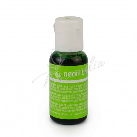 Барвник гелевий Chefmaster Liqua-Gel Neon Brite Green Зелений неон 20 г
