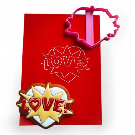 Вирубка для пряників "Сердечко-LOVE!"