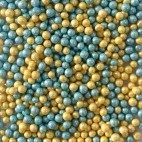 Посипка рисові кульки глазуровані мікс "Жовто-блакитний"