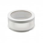 Коробка тубус d200, h70 біла з прозорою кришкою