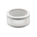 Коробка тубус d200, h70 біла з прозорою кришкою