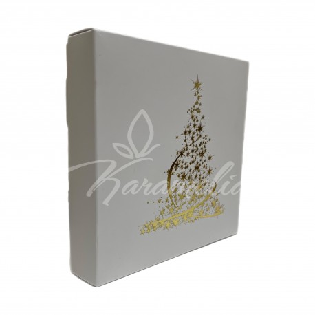 Коробка для пряників з золотим тисненням,150*150*35