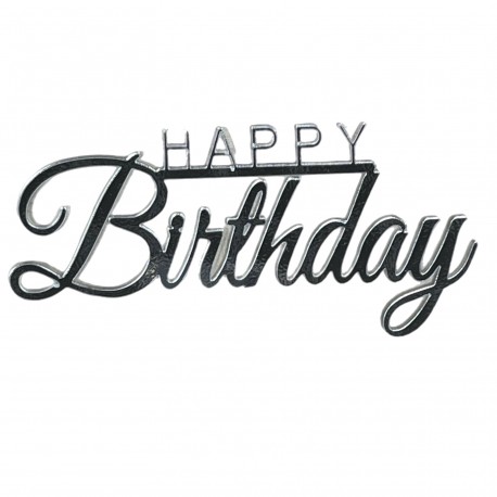 Топер №7 "Happy Вirthday" СРІБЛО