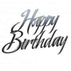Топер №12 "Happy Вirthday" СРІБЛО