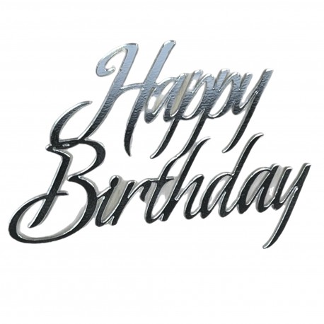 Топер №12 "Happy Вirthday" СРІБЛО