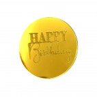 Топер монетка кругла №2 "Happy Вirthday"