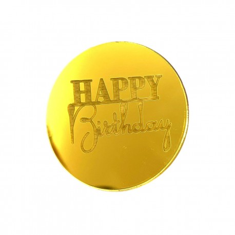 Топер монетка кругла №2 "Happy Вirthday"