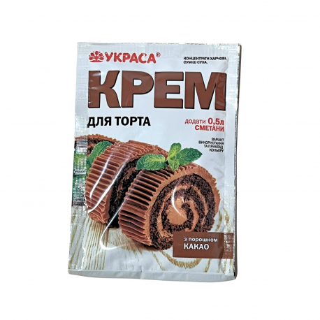 Крем для торта з ароматом шоколаду, 70 г