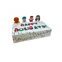 Коробка для зефірів, еклерів "Новорічні фігурки" біла, 250*170*60