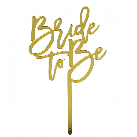 Топер на паличці "Brilde to be" золото