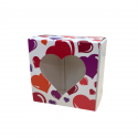 Коробка для десертів Серце 3D Сердечки 90*90*60