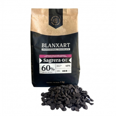Шоколад чорний БЕЗ ЦУКРУ Blanxart Sagrera 40%, 1 кг