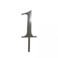 Топер №3 цифра 1 срібло