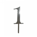 Топер №3 цифра 1 срібло