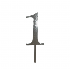 Топер №3 цифра 1 срібло