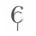 Топер №3 цифра 6 срібло